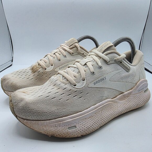 Brooks Ghost Max Womens Size 7.5 Wide White Athletic Shoes Running Walking Train - Picture 4 of 13